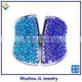 2014 Fashion 925 Sterling Silver Opal Bead Pave Setting Ring Gypsy Style Opal Ring thumbnail-1