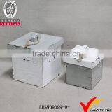 Antique Reproduction White Decorative Boxes Finished Boxes With Lid