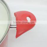 2-layers Pink Color Pressing Aluminum Food Steamer With Flower Decal thumbnail-2