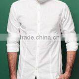 Fashion Long Sleeve Button up Shirts for Men Cotton White Shirts thumbnail-4