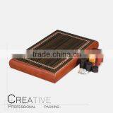 Brown Sewing pu Leather Checkerboard Box Set thumbnail-1
