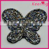 Keering Butterfly Design Handmade Embroidered Beaded Stone Appliques Wholesale WPH-1825 thumbnail-1