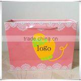 2015 Hot-sale Customized Paper Hand Bag With Lacework