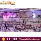 Gold Stainless Steel MDF Top LED Wedding Half Moon Banquet Table Quality Choice thumbnail-5