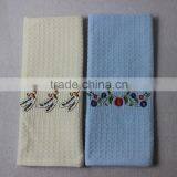Custom Solid Colorful Waffle Tea Towels 100% Cotton 2016 With Embroidery thumbnail-6