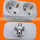 European Style 2 Round Pin AC Power Adaptor With Earth (P8812)