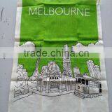 Kitchen Linen Tea Towel for Promotion and Giftkitchen Printed Tea Towel for Home Decoration Blue Map Design thumbnail-5