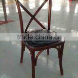 Cross Back Chair With Leather Pad thumbnail-3