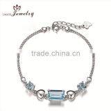 Square Zirconia Bracelet in 925 Silver thumbnail-1