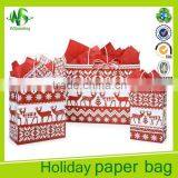 Custom Printing Recycled Christmas Holiday Kraft Paper Bag thumbnail-3