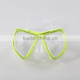 Yellow diving mask Water sport equipment full face swim goggles for foreign people diving mask