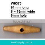 (#W0373) Fashion One Hole Wooden Toggle for Winter Coat thumbnail-1