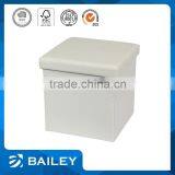Functional pu Leather Foldable Ottoman Storage