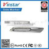 Clear Lens Silver Chrome Finishes Decorative Lamp at Side of Auto as Marker Lamp LED Side Marker Lamps thumbnail-1