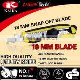 Tool Cutter 18mm Snap Off Blade Aluminium Alloy Screw Lock Utility Cutter Knife thumbnail-3