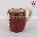 Rugby Unique Shape Ceramic Mugs for Sale Wholesale Magic Mugs thumbnail-2