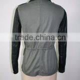 Women Winter Jeans Jacket PU Jacket thumbnail-1