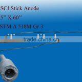 1.5''X60'' HSCI Solid Rod Stick Anode