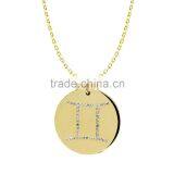 925 Silver/Brass Pandents Rose Gold/Yellow/Silver Plated With Genuine Crystal Customize Design 'Horoscope' for 'Gemini' thumbnail-2