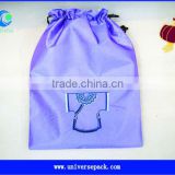 Beautiful satin bags for shoes with embroidery