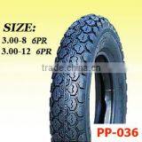 China Scooter Tire and Tube 3.00-8 300x8 Tyre