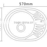 Oval Kitchensink/SS 304 Stainless Steel Sink/ Kitchenware Laundry Sink thumbnail-2
