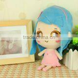 Carephilly Authorize Customize Stuffed Human Doll Long Hair Girl 4.65" Soft Plush Toy For Branding thumbnail-4