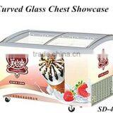 405L 415L Curved Sliding Glass Door Chest Ice Cream Freezer thumbnail-2