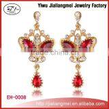 New Product 2015 Fashion Women Vintage Red Bridal Earrings thumbnail-1