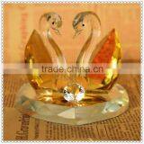 Engraved Diamond Heart Crystal Swan for Wedding Decoration thumbnail-2