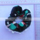Fashion Floral Printed Fabric Hair Ponytail Holder thumbnail-1
