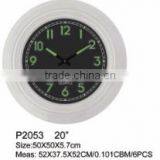 High Qualityround Old Style Light 20inch Plastic Wall Clock thumbnail-1