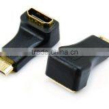 90 Degree HDMI A Female to MINI Male Adapter Black Model thumbnail-1