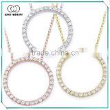 High Quality Trending Cubic Zirconia Pendant Round Necklace thumbnail-2