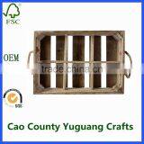 Rustic Farmhouse Wooden 6 Bottle Beer Bottle Crates thumbnail-2