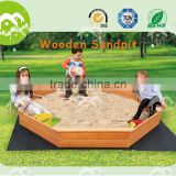 Good quality hexagonal timber Sandpit, easy to assemble