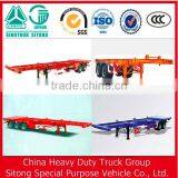 3 Axles 20ft Gooseneck Skeleton Semi Trailer/40ft Container Trailer Chassis for Sale thumbnail-3