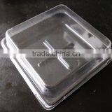 Plastic Square Small Cake Puff Pastry Container Box With Lid thumbnail-1