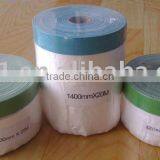 Pre-taped Masking Film (cloth Tape), Plastic Film, Paint Masking Film thumbnail-1
