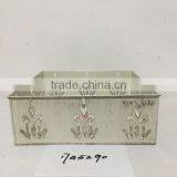 Cheap Large Size Metal Wrought Iron Garden Square Pot Planter thumbnail-3