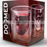 New Product Personalized 75ml High Borosilicate Glass Skull Shot Glass Double Wall Skull Wine Glass Cup thumbnail-5