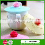 Colorful Rose Shape Silicone Cup Lid/Mug Lid With Silicone thumbnail-2