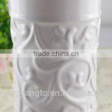 Modern Pure White Sculpture Ceramic Vase, Custom Design Accepted thumbnail-4