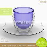 Unique Design Promotion Borocilicate Glass Drinking Cup And Saucer thumbnail-3