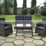 Gray Plastic Rattan Wicker Furniture Sofa Set thumbnail-2