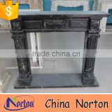 cheap indoor decorative marble black fireplace mantels NTMF-F847S
