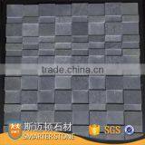 Tumbled Finish Black Basalt Stone Mosaic for Old House thumbnail-1