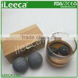 Natural Soapstone Whiskey Sipping Stones Ball Best Wine Gift Set for Christmas thumbnail-3