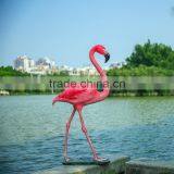 Outdoor Decoration Life Size Animals Fiberglass Flamingo Statue for Sale thumbnail-4