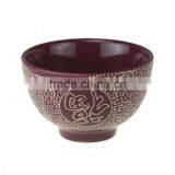 4.5" hand-printing stoneware chinese bowl set